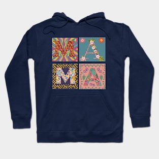 Retro Boho MAMA groovy Hoodie